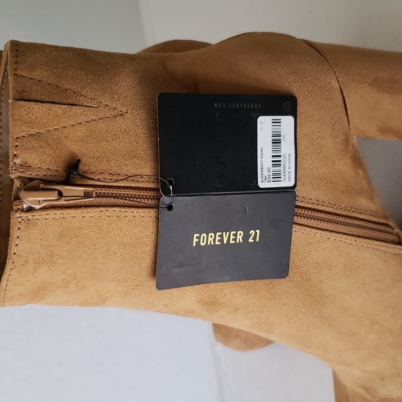 FOREVER 21 4" HEELED ANKLE BOOTS BROWN FAUX SUEDE NWT (SEE DESCRIPTION) … - Picture 5 of 12